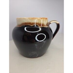 VINTAGE PFALTZGRAFF POTTERY GOURMET BROWN DRIP GLAZE Pitcher or Crock w/Handle